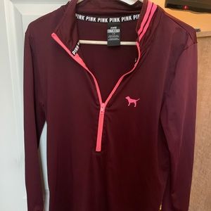 Burgundy Half Zip- PINK